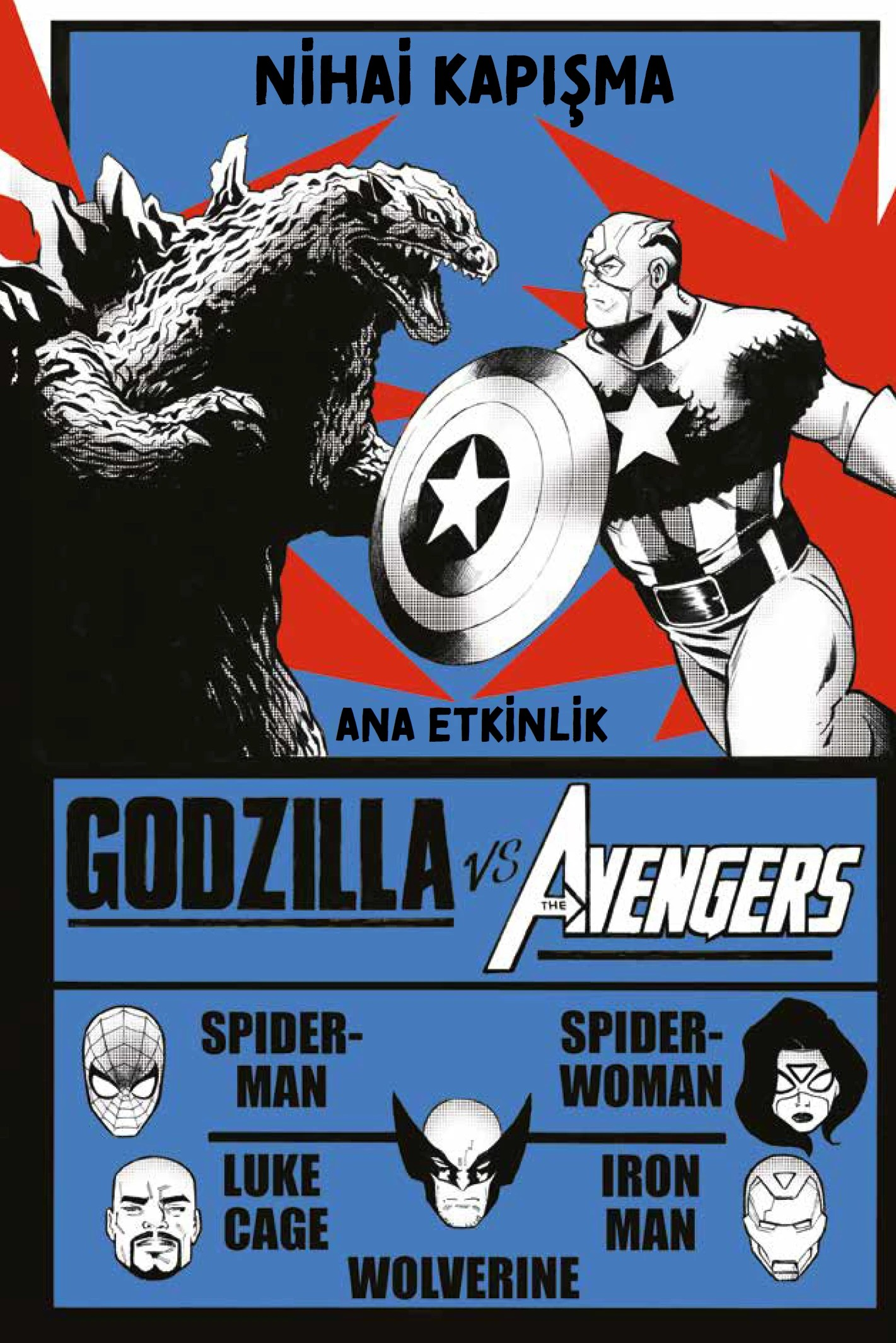 Godzilla vs Avengers (A Kapak)