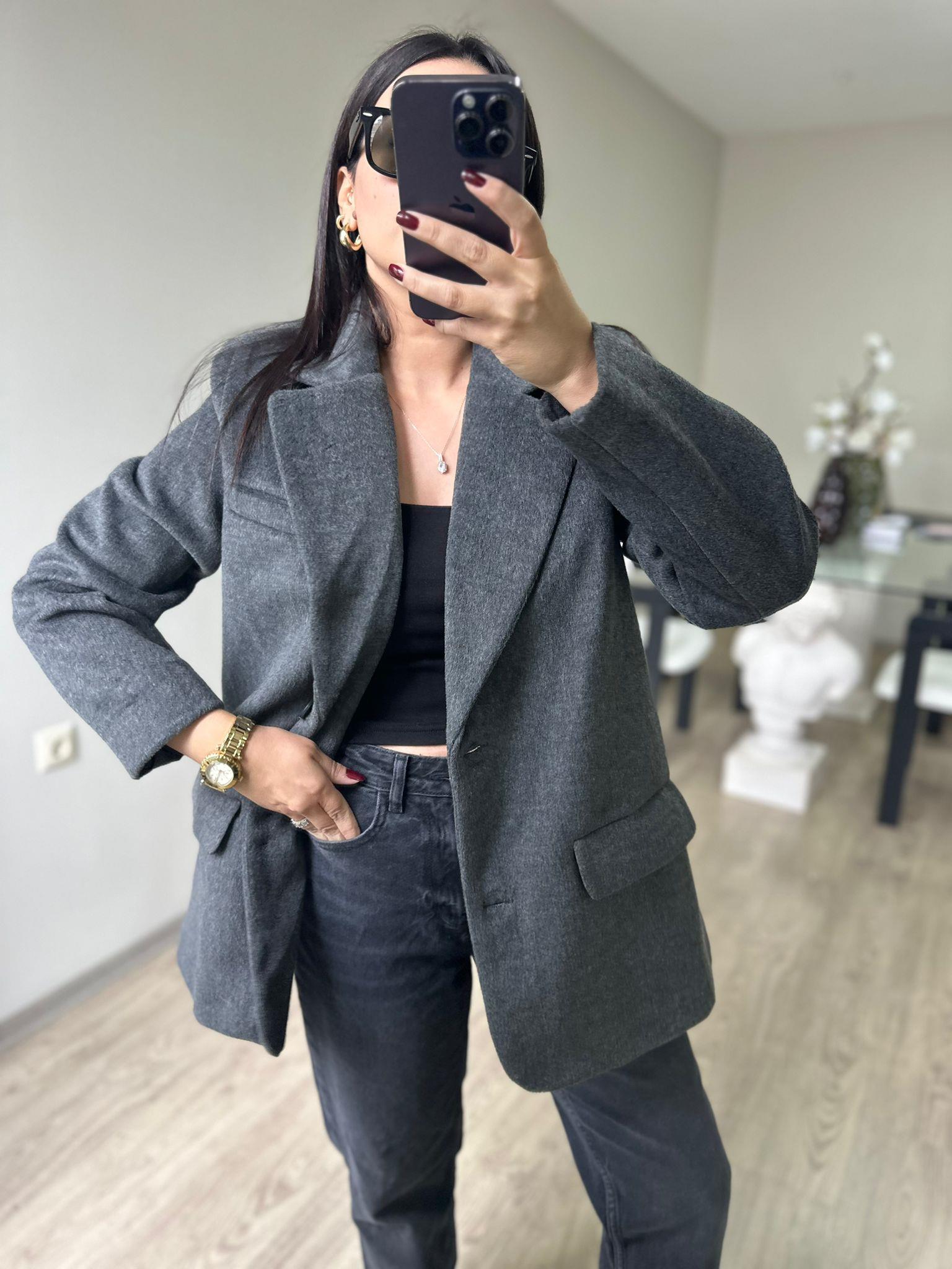 Kaşe Ceket -Antrasit  