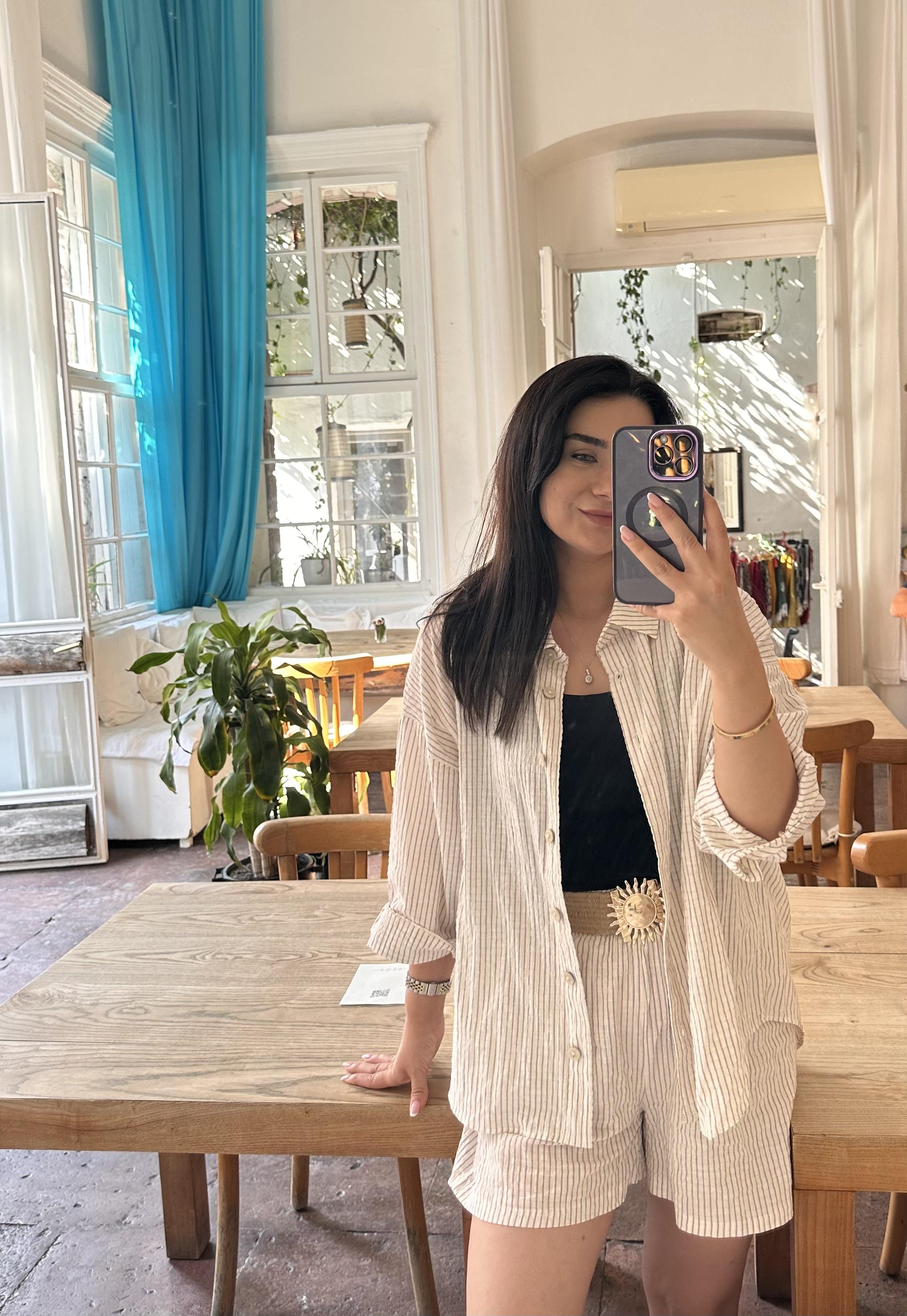 Kemerli Şortlu Takım