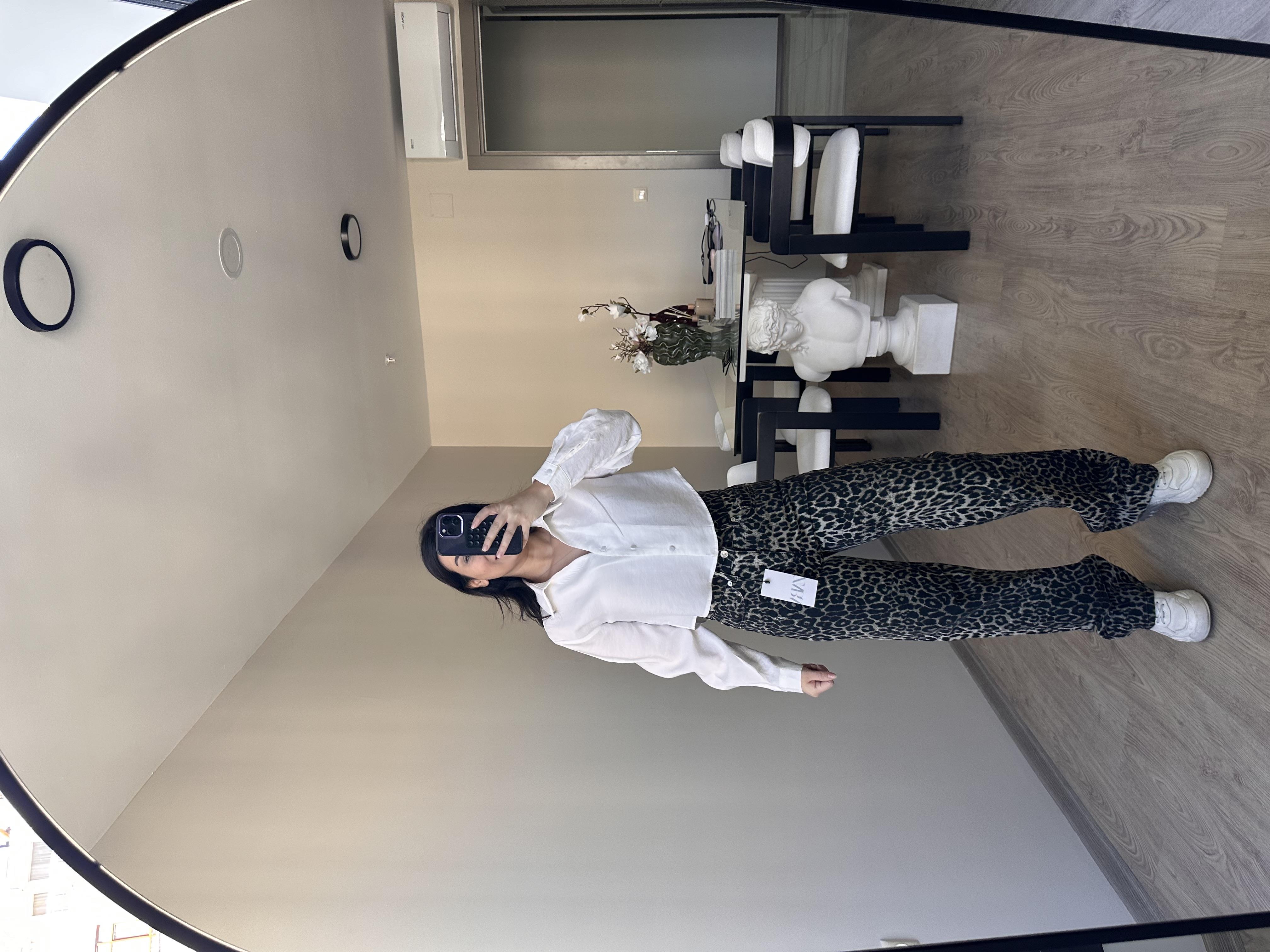 Leopar Desenli Pantolon 