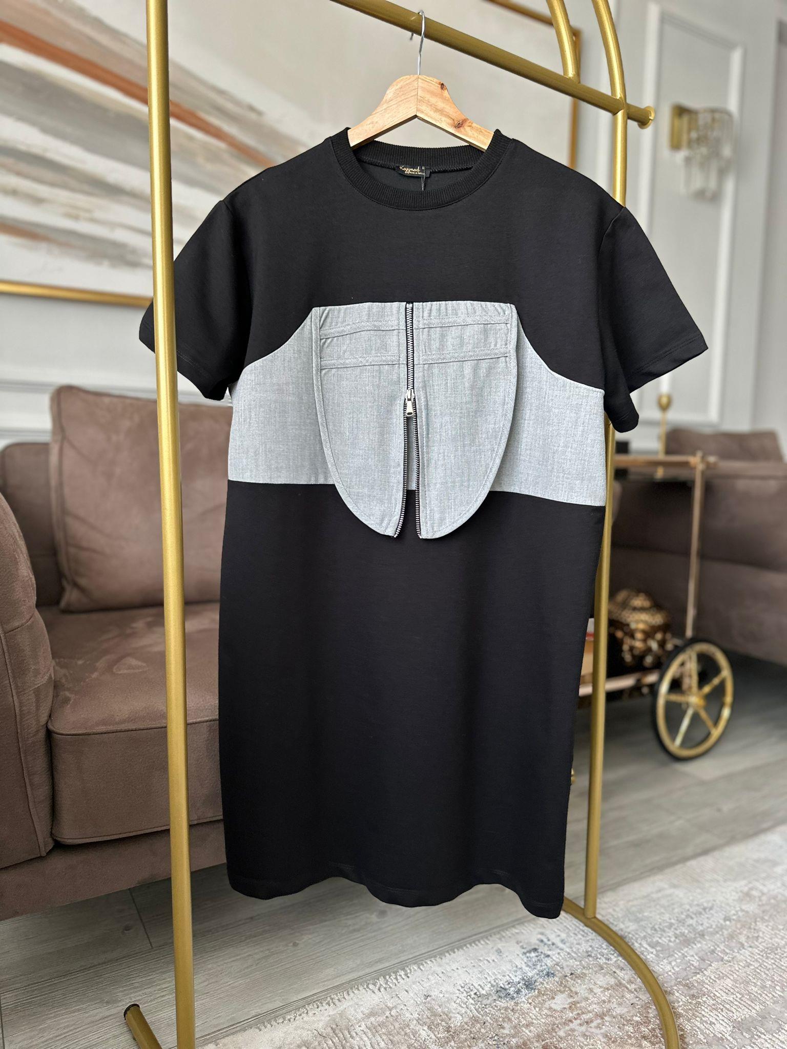 ÖNÜ FERMUARLI ELBİSE 