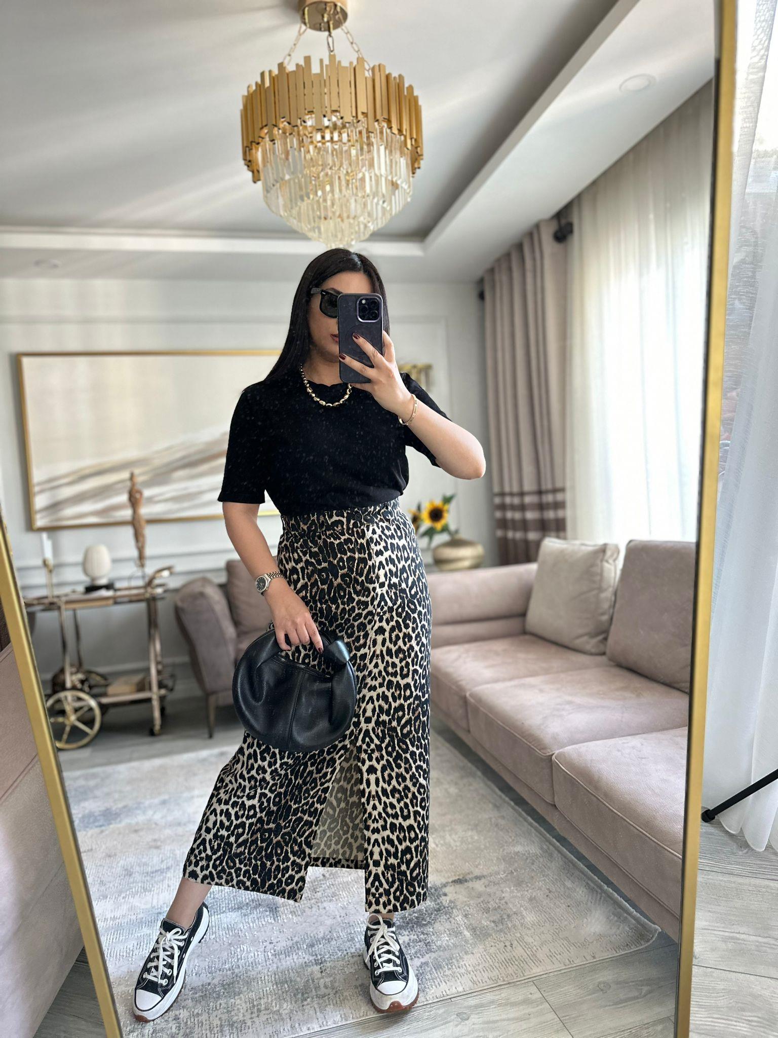 Siyah Örme Basic T-shirt