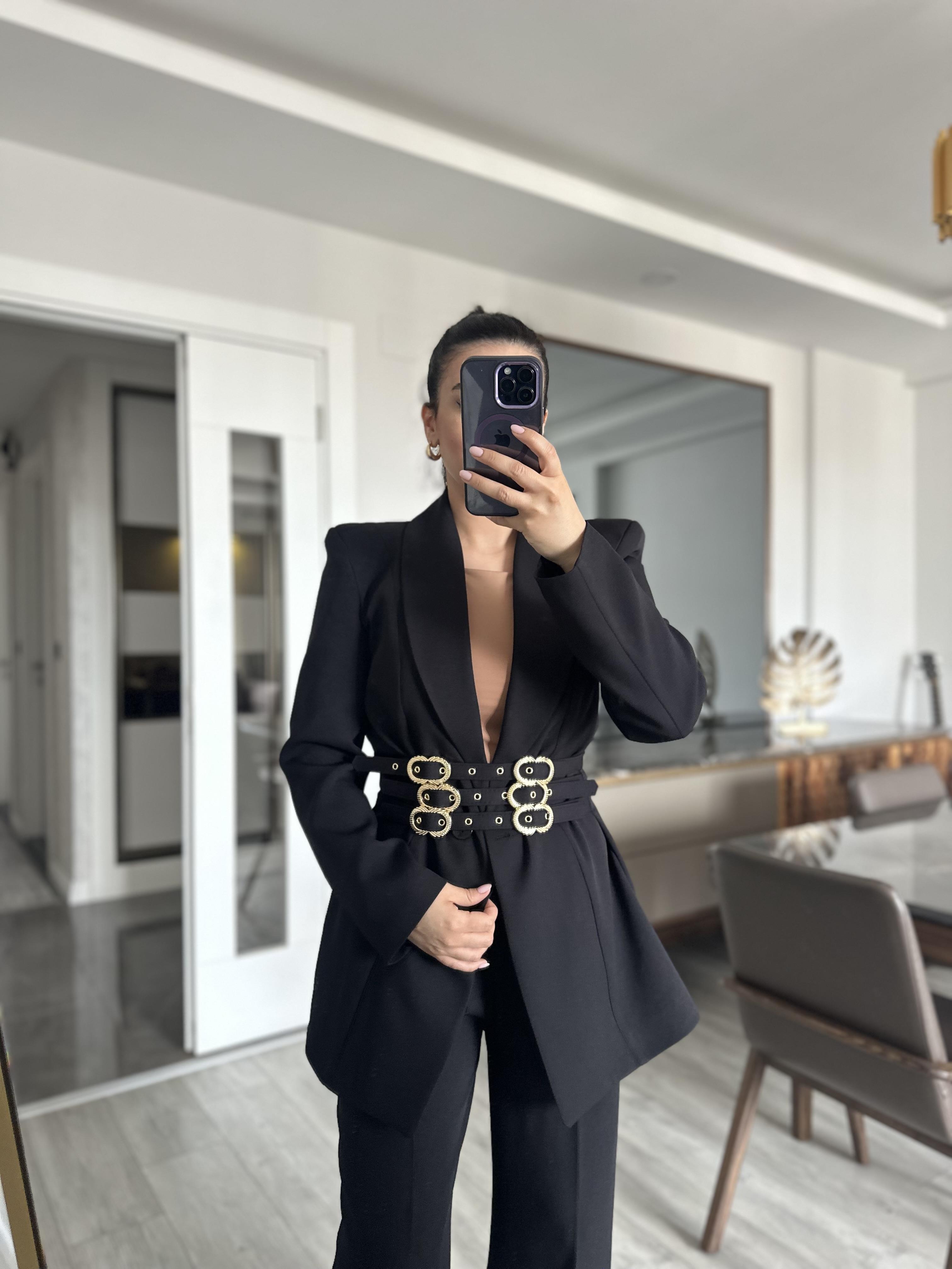 Tasarım Ceket Siyah 