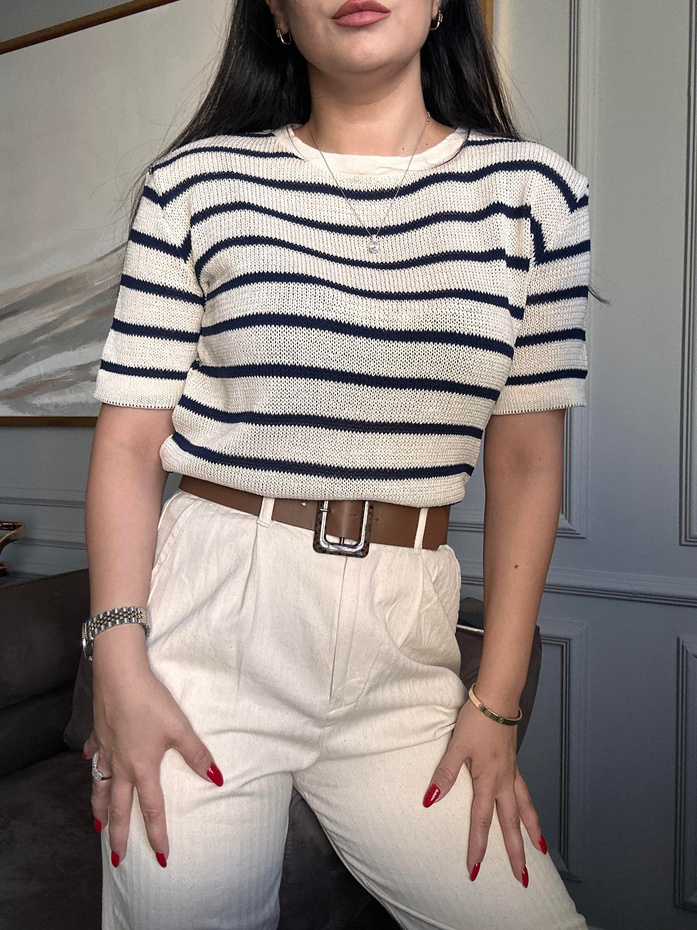 Triko Çizgili Kazak