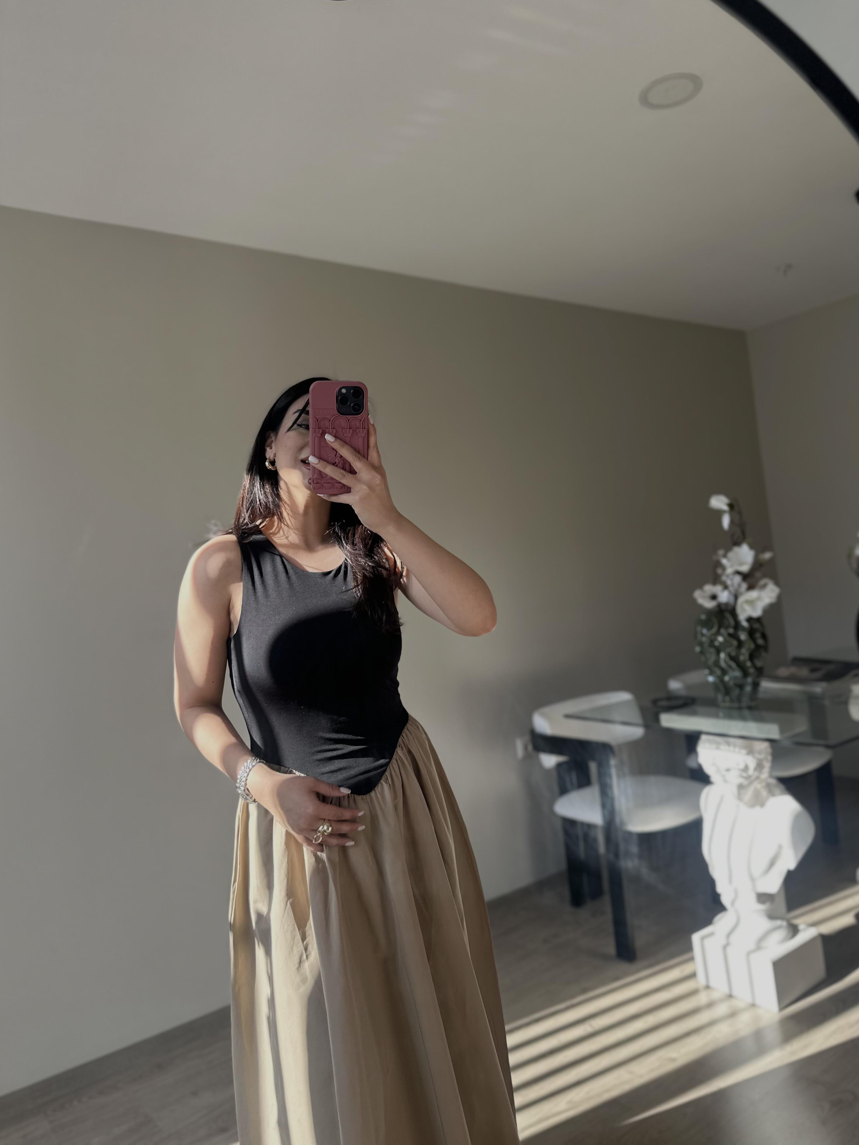 Veroni Eteği Poplin Elbise 