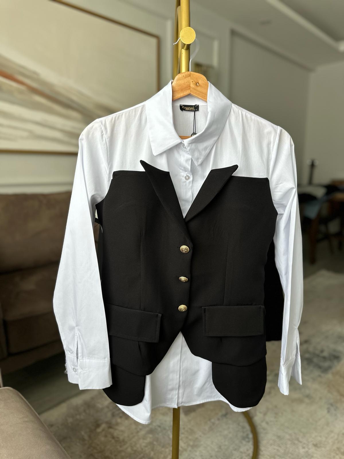 YELEK GARNİLİ GÖMLEK