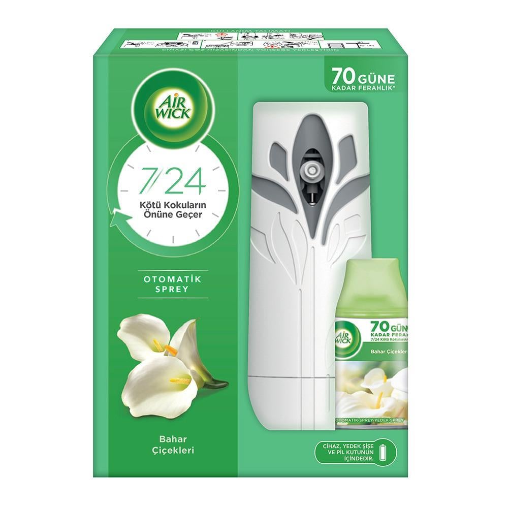 Air Wick Freshmatik Koku Makinesi Beyaz + Yedek Oda Kokusu 250 ml - Bahar Çiçekleri