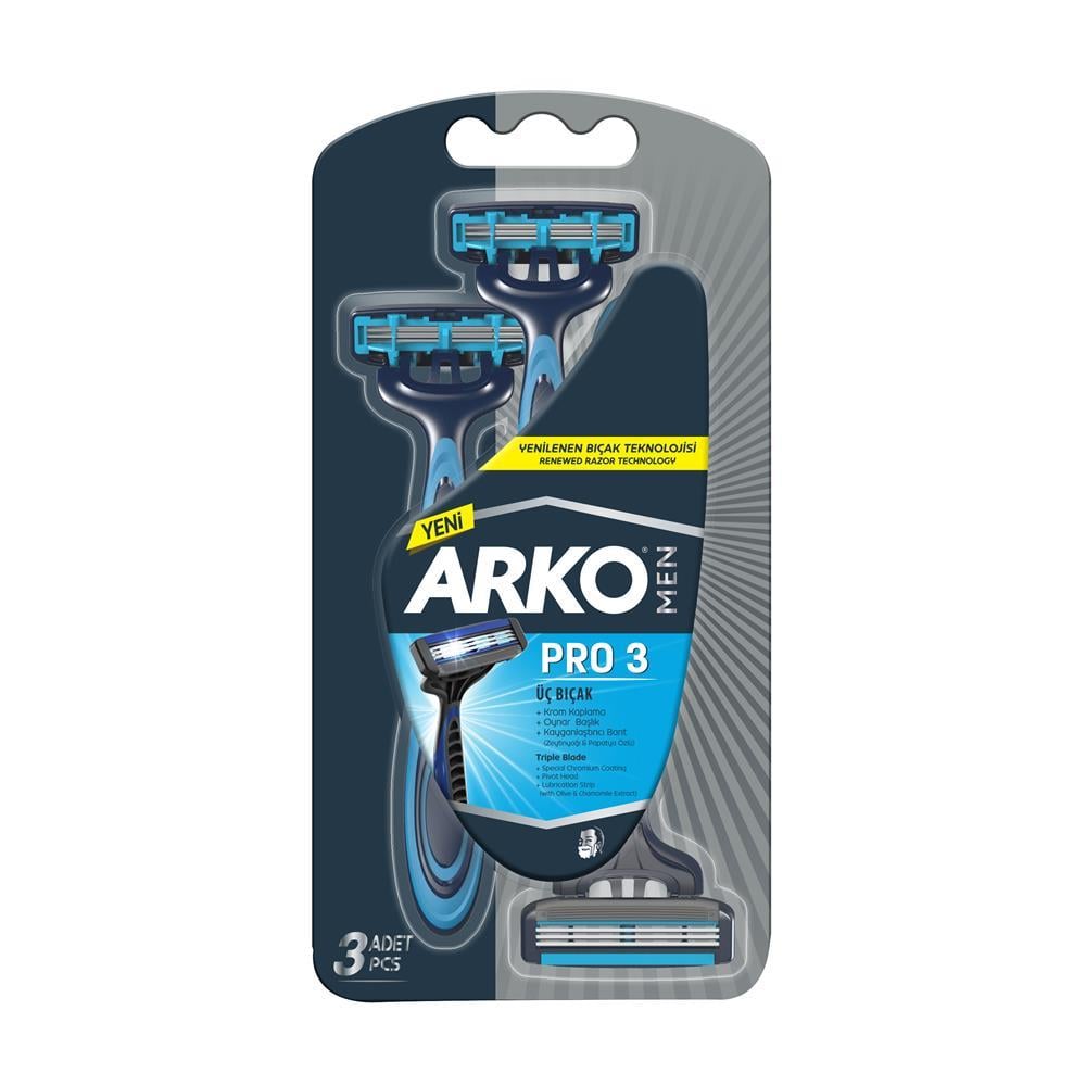 Arko Men Pro3 Tıraş Bıçağı 3 Adet