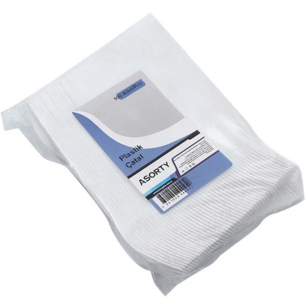 Asorty Eko Çatal Beyaz 100'lü Paket
