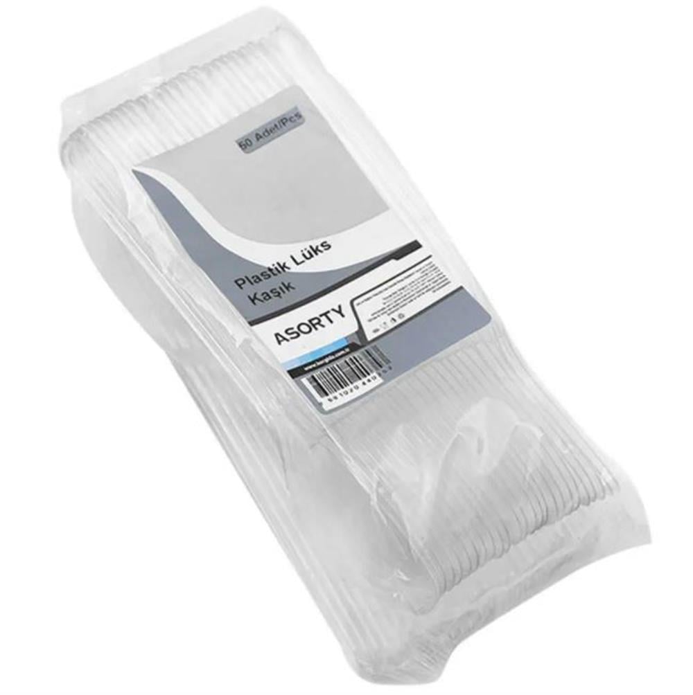 Asorty Lüks Kaşık Şeffaf 50'li Paket