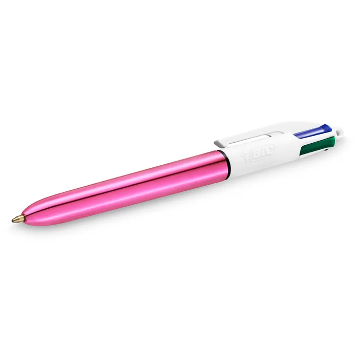 BİC 4 COLOURS SHINE PEMBE GÖVDE TÜK.KALEM 12 li 