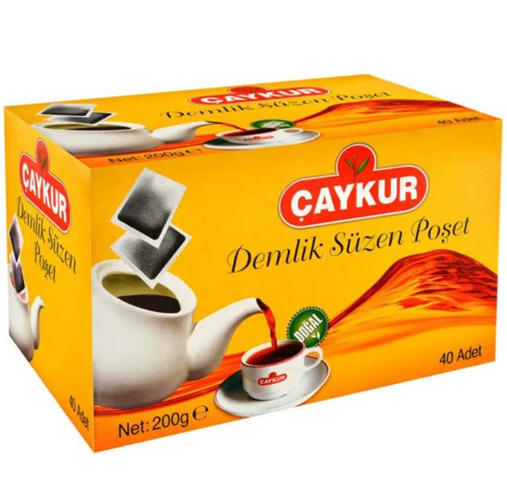 Çaykur Demlik Poşet Çay Süzen 40'lı