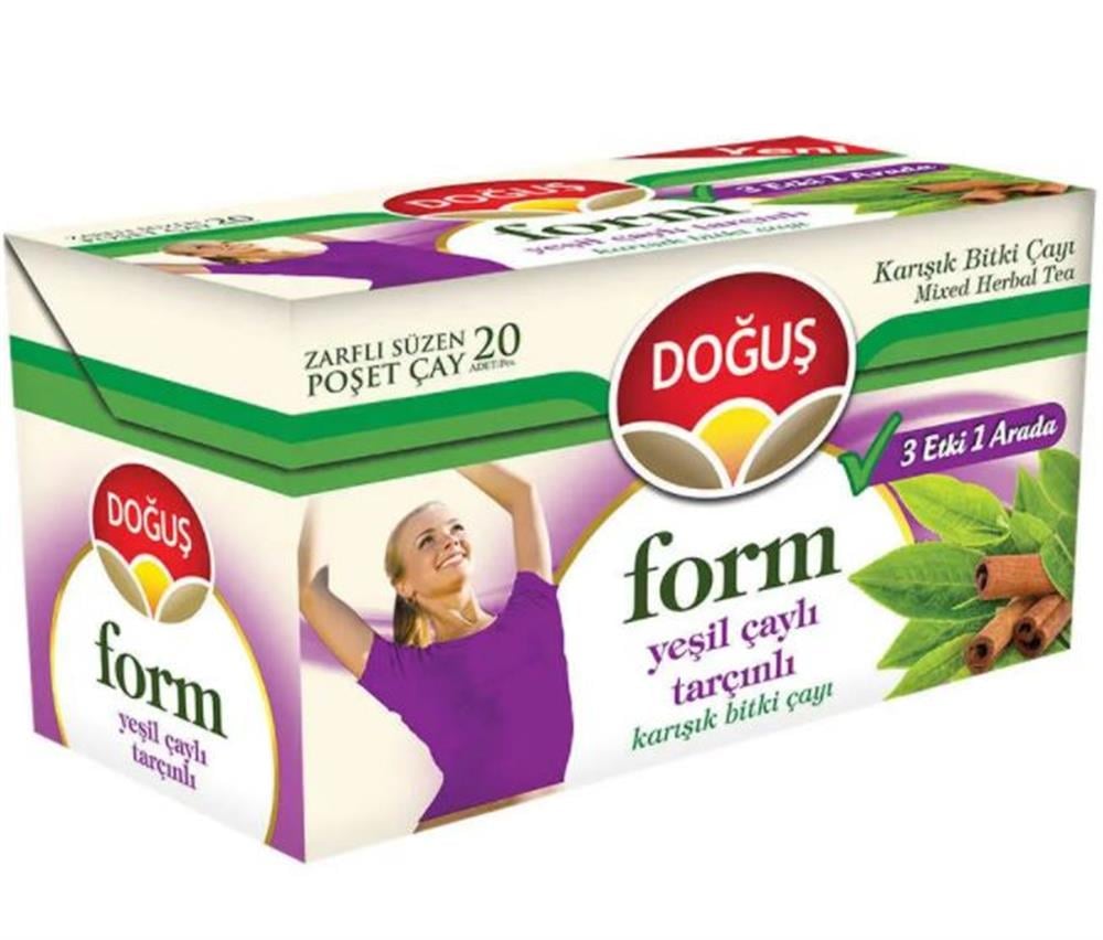 Doğuş Form Bitki Çayı Yeşil Çaylı Tarçınlı 20'li Kutu
