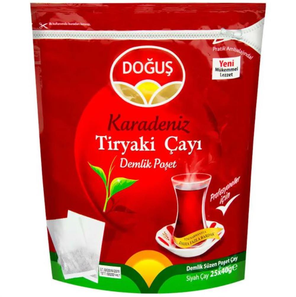 Doğuş Karadeniz Tiryaki Jumbo Demlik Poşet Çay 40 gr 25'li