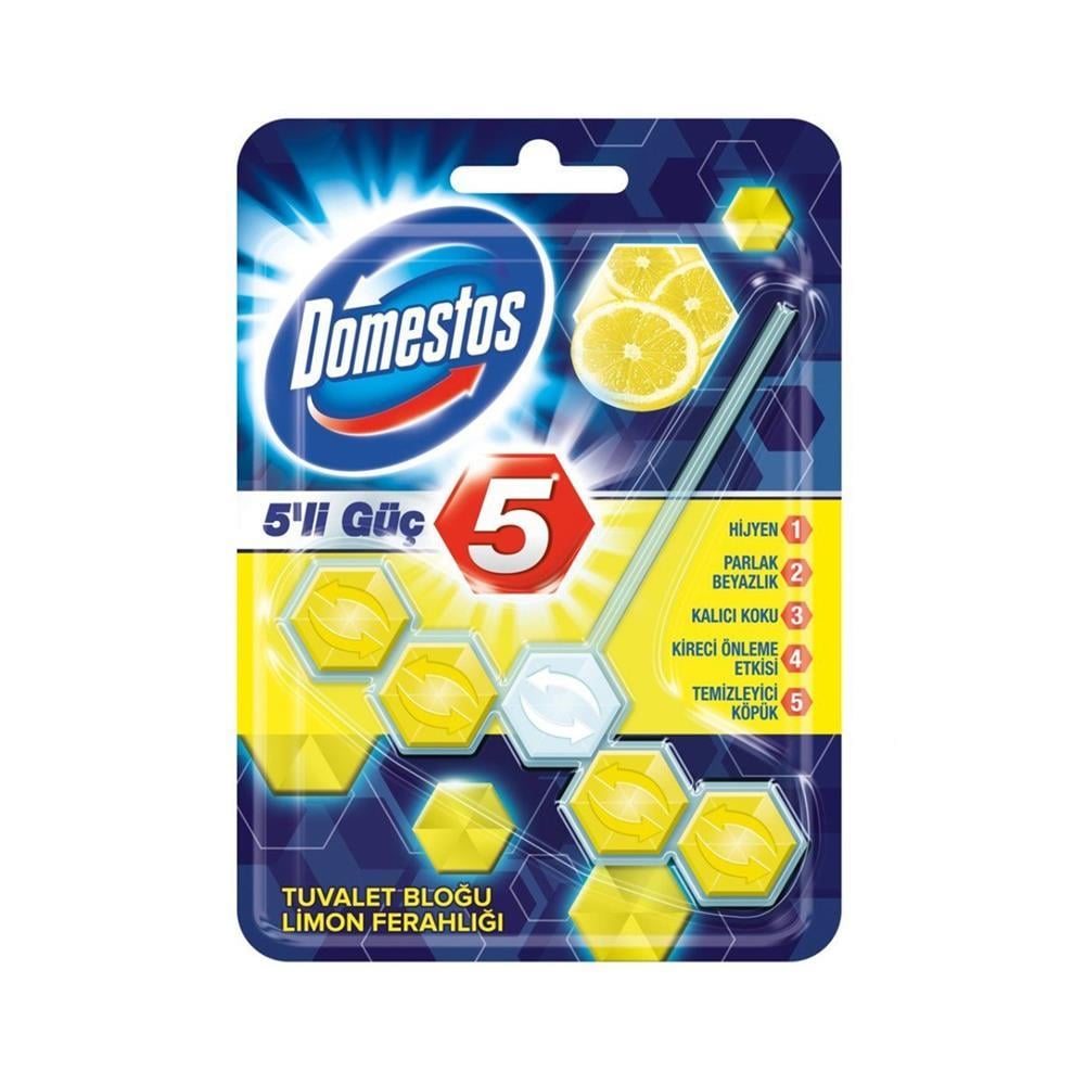 Domestos 5 in 1 Klozet Bloğu Limon Kokulu 55 g