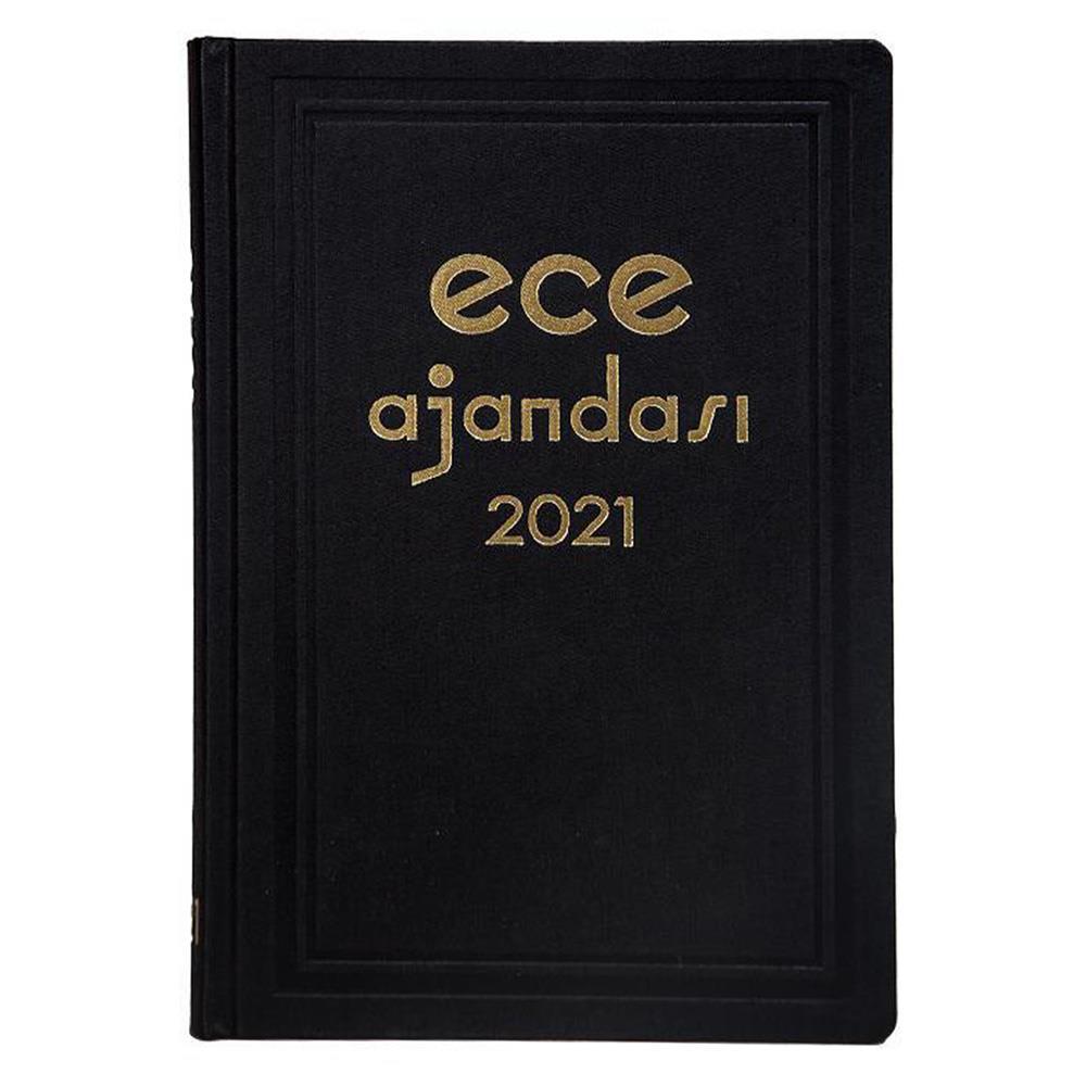Ece Günlük Ticari Ajanda Anadolu Serisi 17 x 25 cm - Siyah
