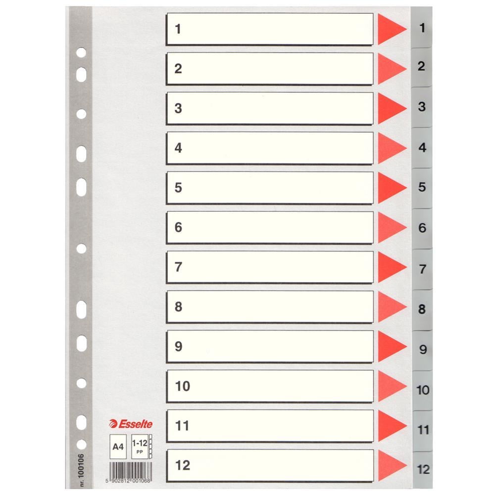 Esselte 10010615 Seperatör A4 1-12 Rakam