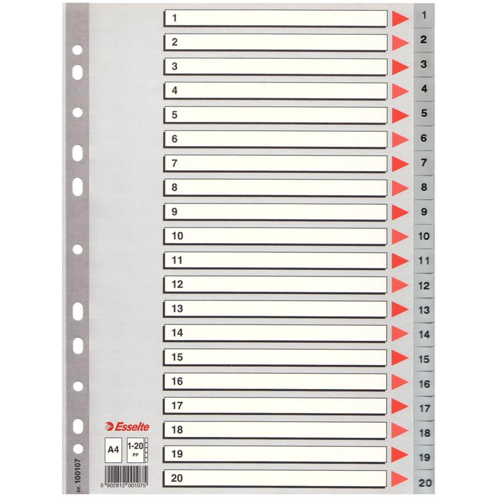 Esselte 10010715 Seperatör A4 1-20 Rakam