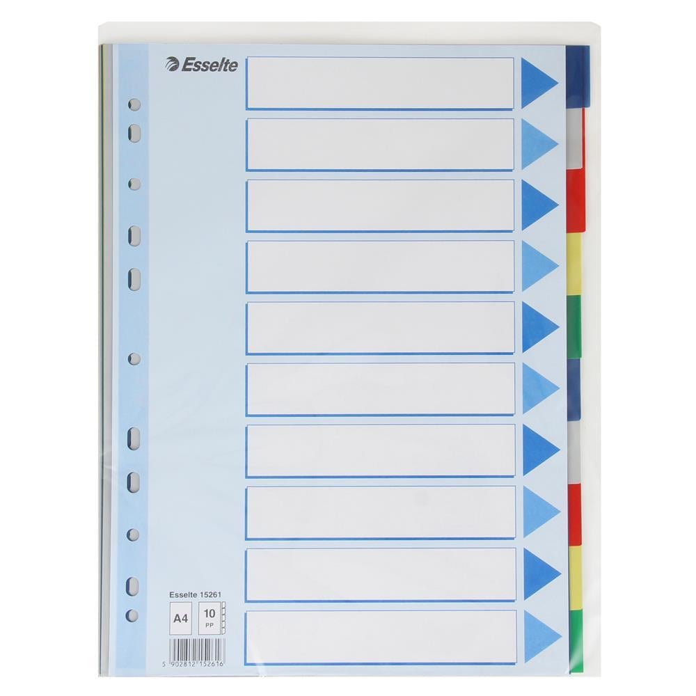 Esselte 1526115 Seperatör A4 10 Renk