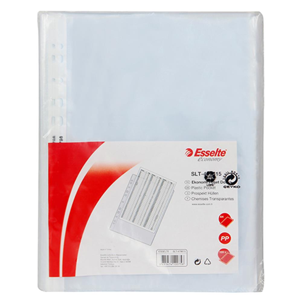 Esselte 4798 Ekonomik Delikli Poşet Dosya A4 29 Mikron - 100 Adet