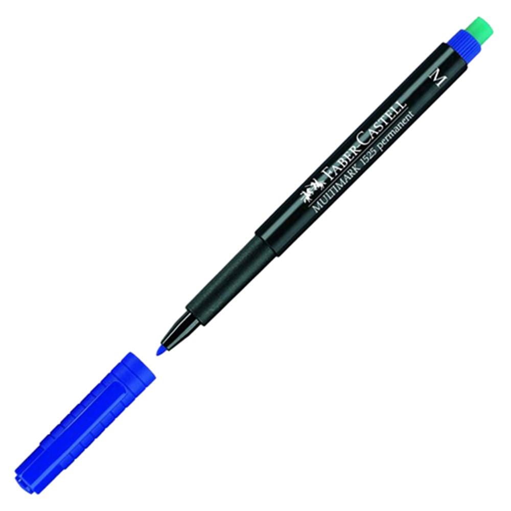 Faber Castell 1525 Asetat Kalemi Silgili M Uç - Mavi