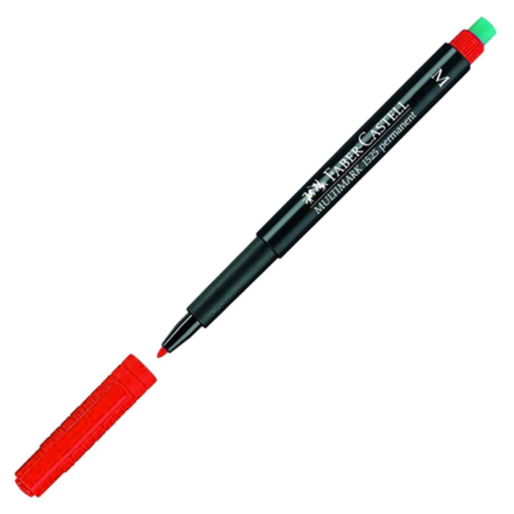 Faber Castell 1525 Asetat Kalemi Silgili M Uç - Kırmızı