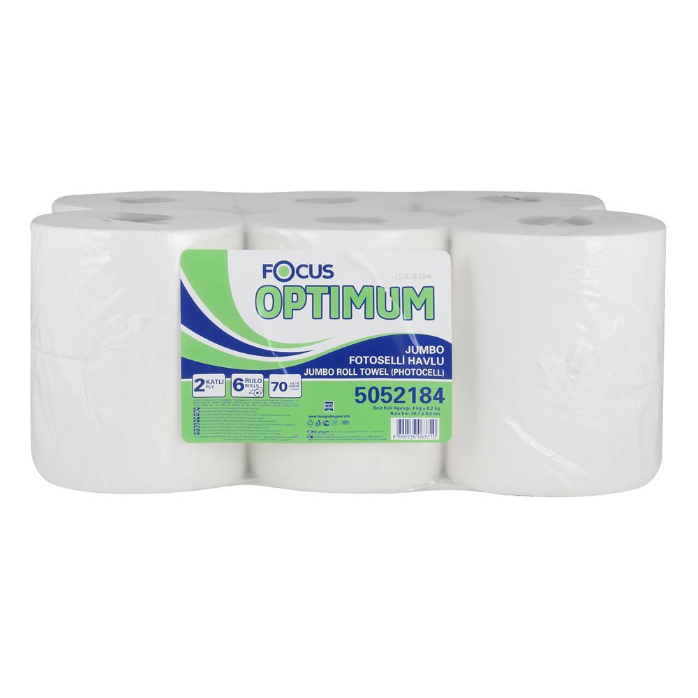 Focus Optimum Hareketli Kağıt Havlu Çift Katlı 21 cm x 70 m - 6 Adet