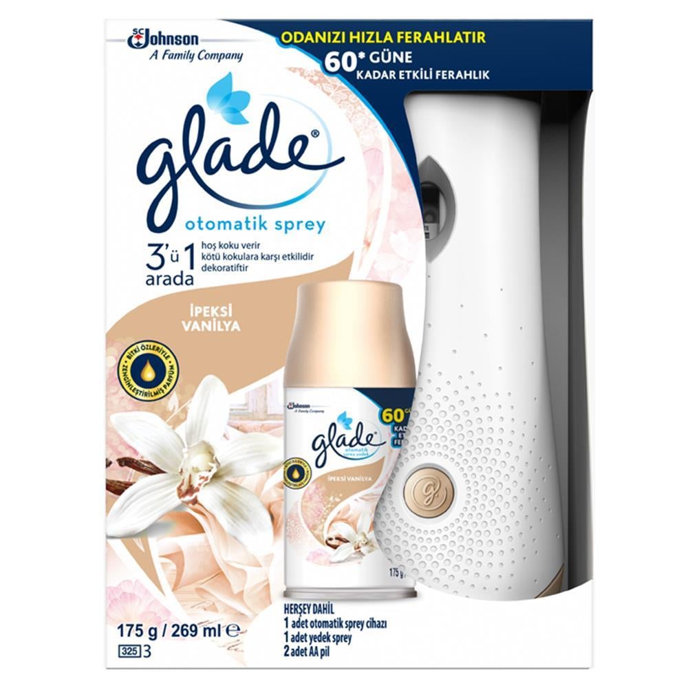 Glade Koku Makinesi Beyaz + Yedek Oda Kokusu 269 ml - İpeksi Vanilya