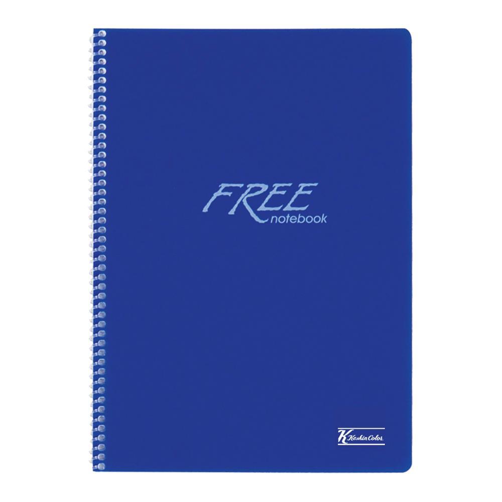 Keskin Color Free Spiralli Defter A4 80 Yaprak Çizgili Plastik Kapak - Lacivert