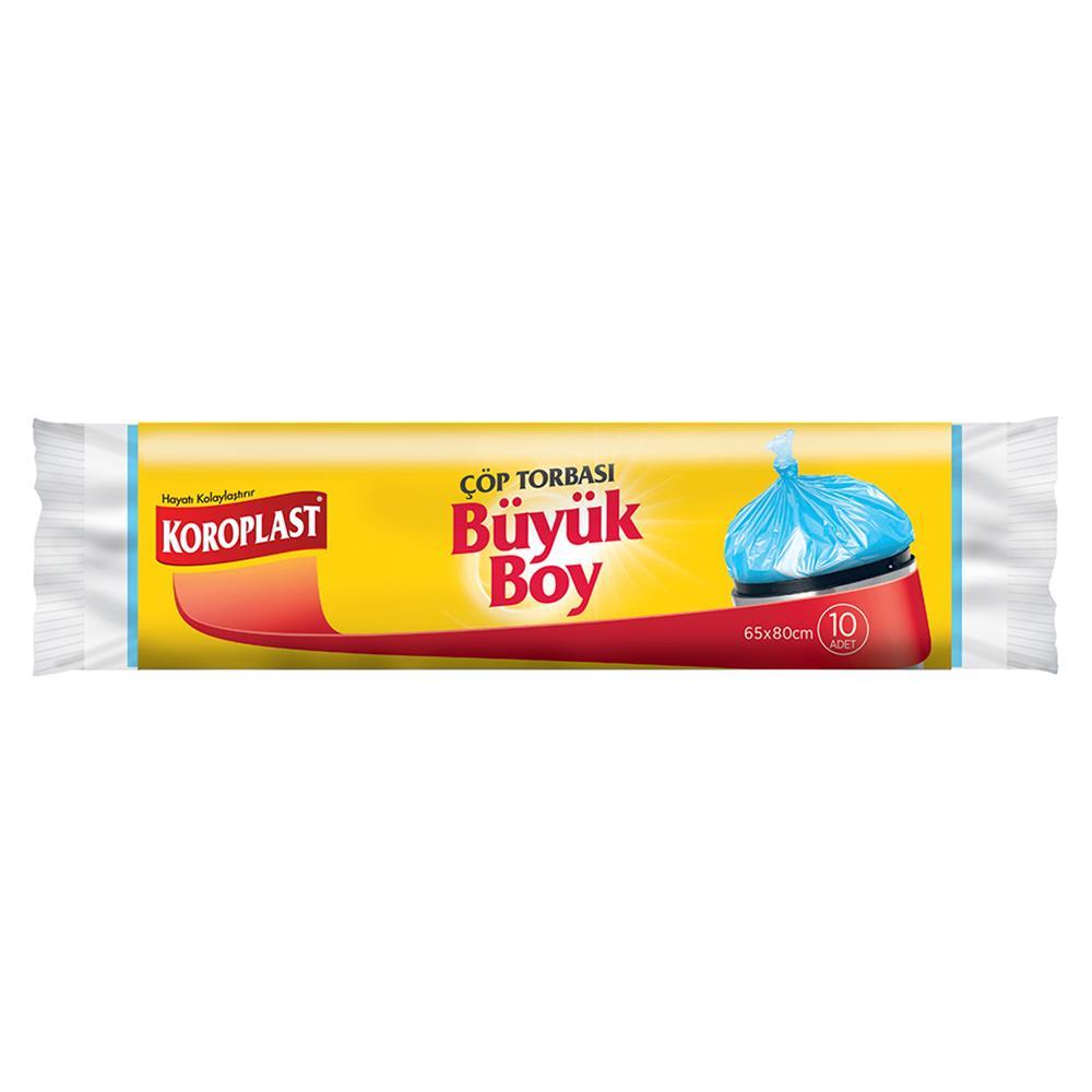 Koroplast Standart Çöp Poşeti Büyük Boy 65 x 80 cm 10 Adet - Mavi