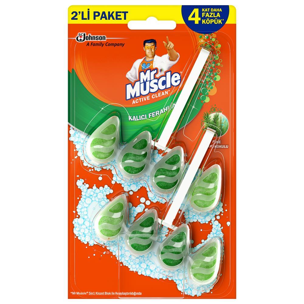 Mr Muscle Aktive Clean Klozet Bloğu Çam Kokulu 2 x 38.6 g