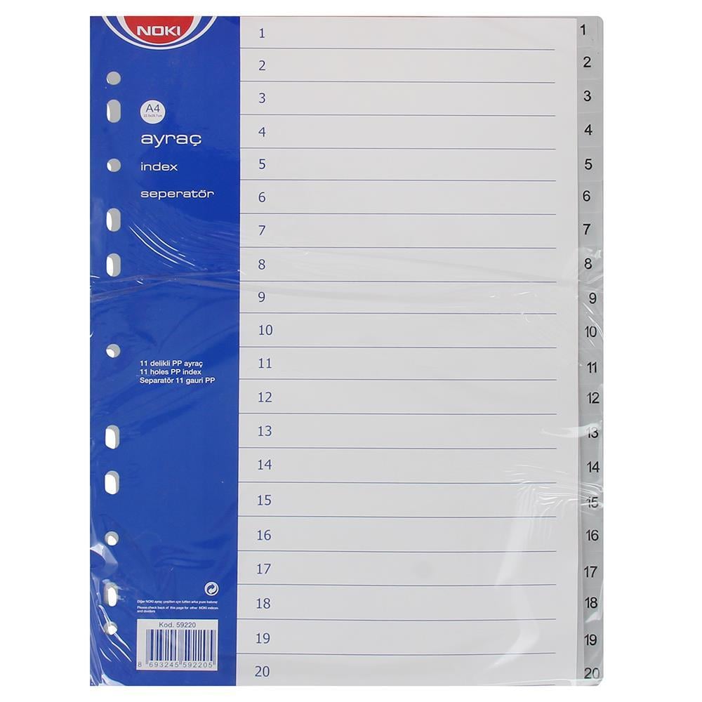 Noki 59220 Seperatör A4 1-20 Rakam