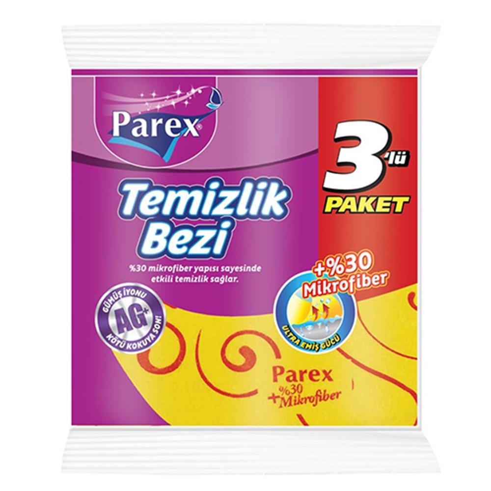 Parex Temizlik Bezi Eko Paket 34 x 35 cm 3 Adet - Sarı