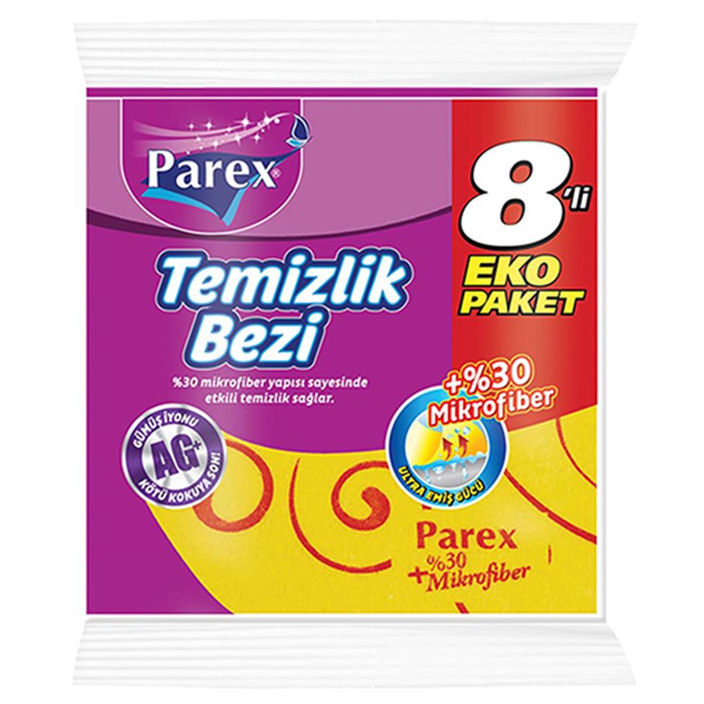 Parex Temizlik Bezi Eko Paket 34 x 35 cm 8 Adet - Sarı