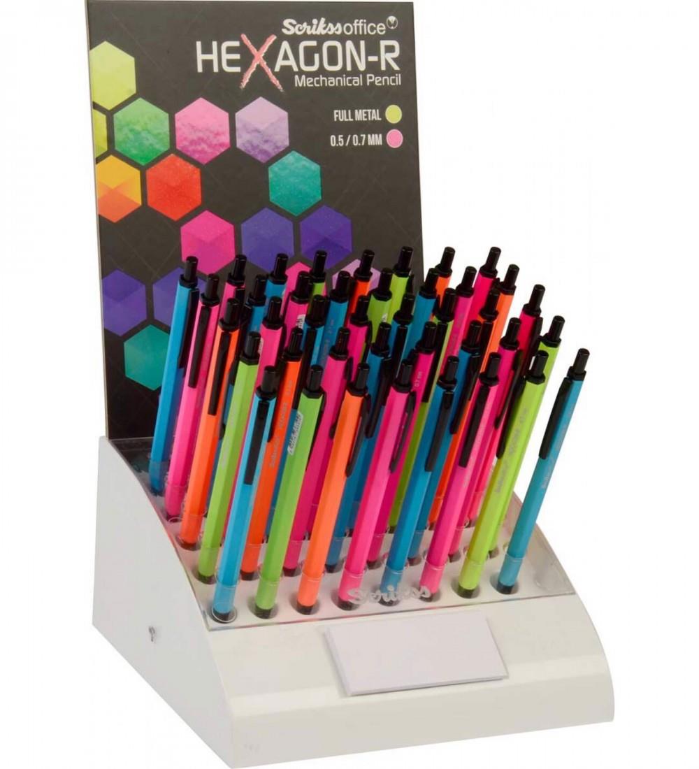 Scrikss Hexagon-R Neon Renkler 0.5-0.7 mm 40 Lı St