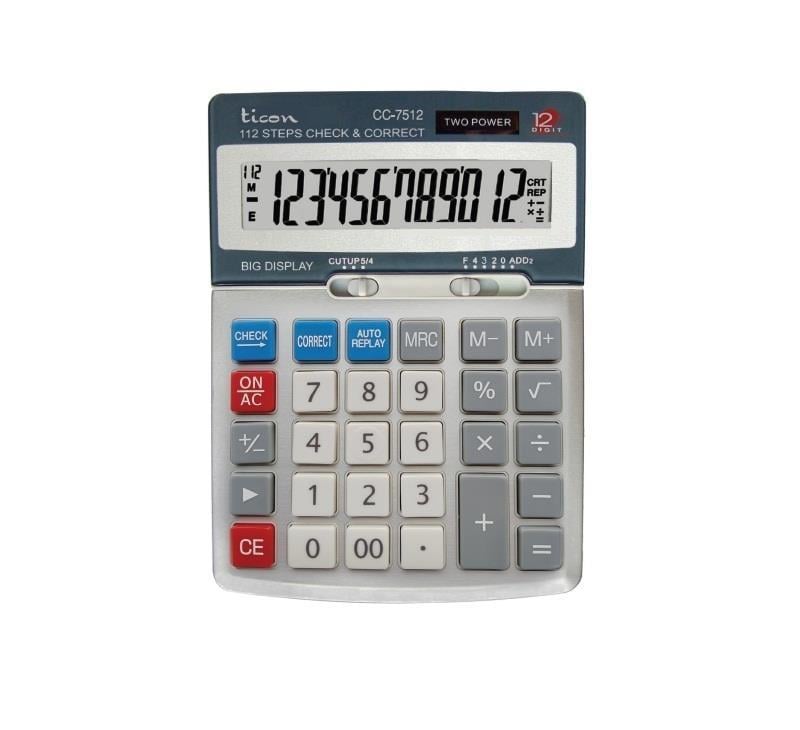 Ticon Hesap Makinası CC-7512 CHeck&Correct 12 Hane