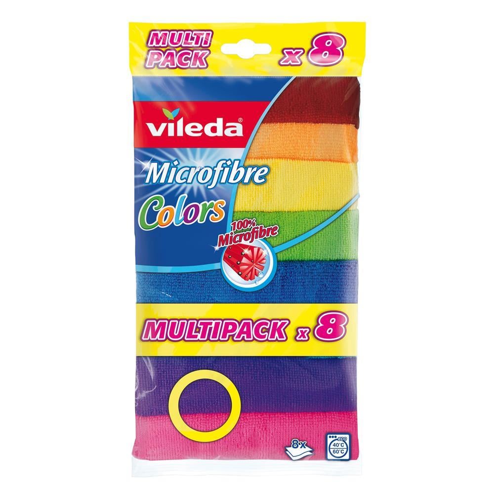 Vileda Colors Mikrofiber Temizlik Bezi 30 x 30 cm 8 Adet - Karışık Renkler