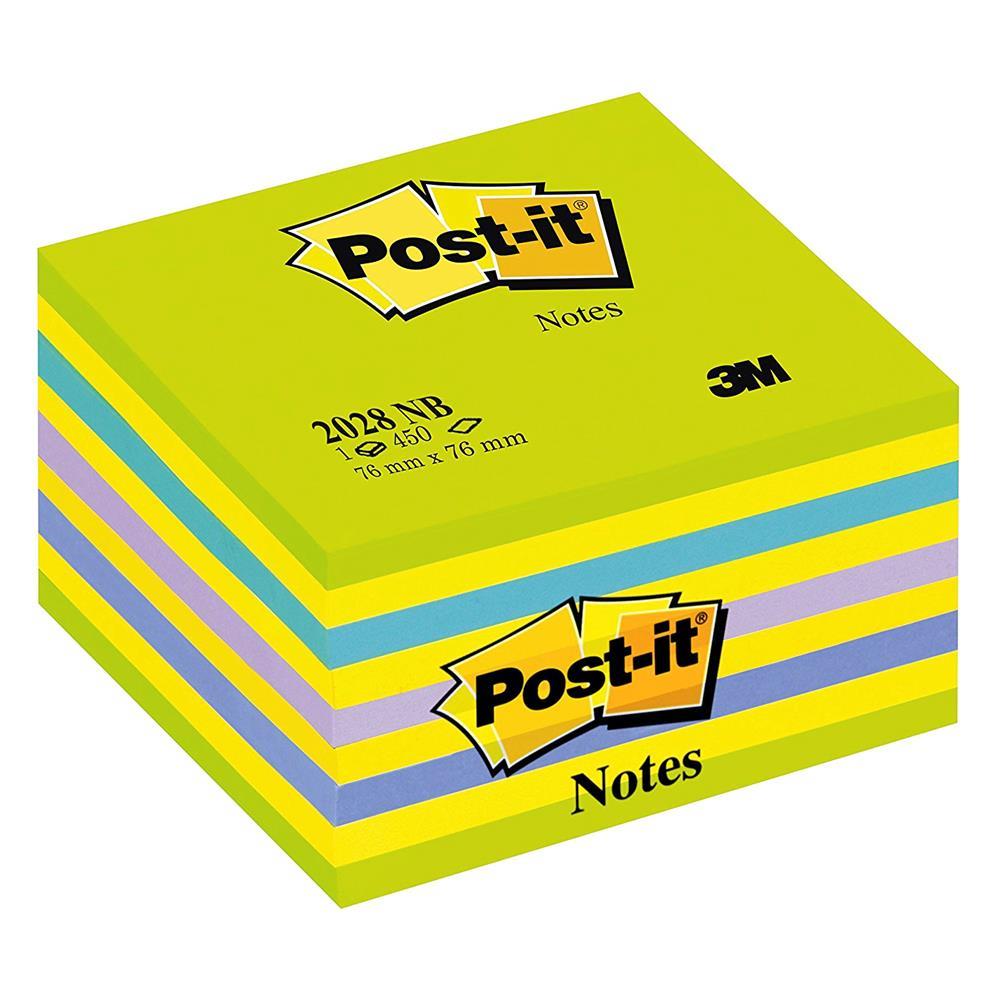 3M Post-It 2028NB Yapışkanlı Not Kağıdı 76 x 76 mm 450 Yaprak - Yeşil Tonları