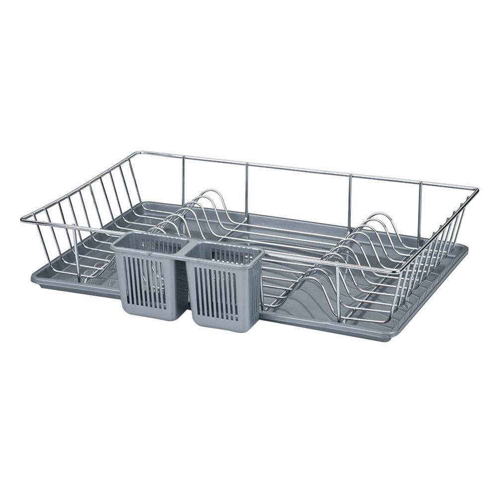 Bora Plastik Tek Katlı Metal Tabaklık + Kaşıklık
