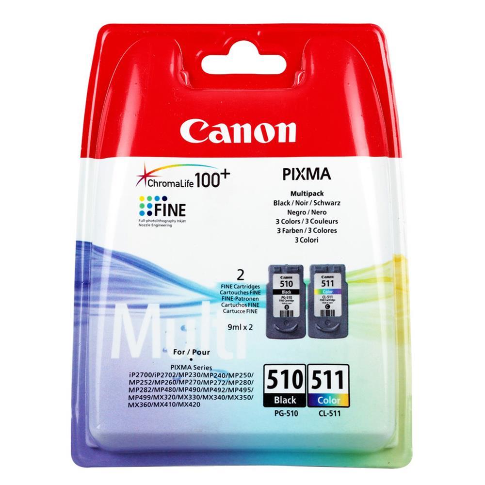 Canon PG-510/CL-511 (2970B010) Mürekkep Kartuş 220 Sayfa - Dört Renkli