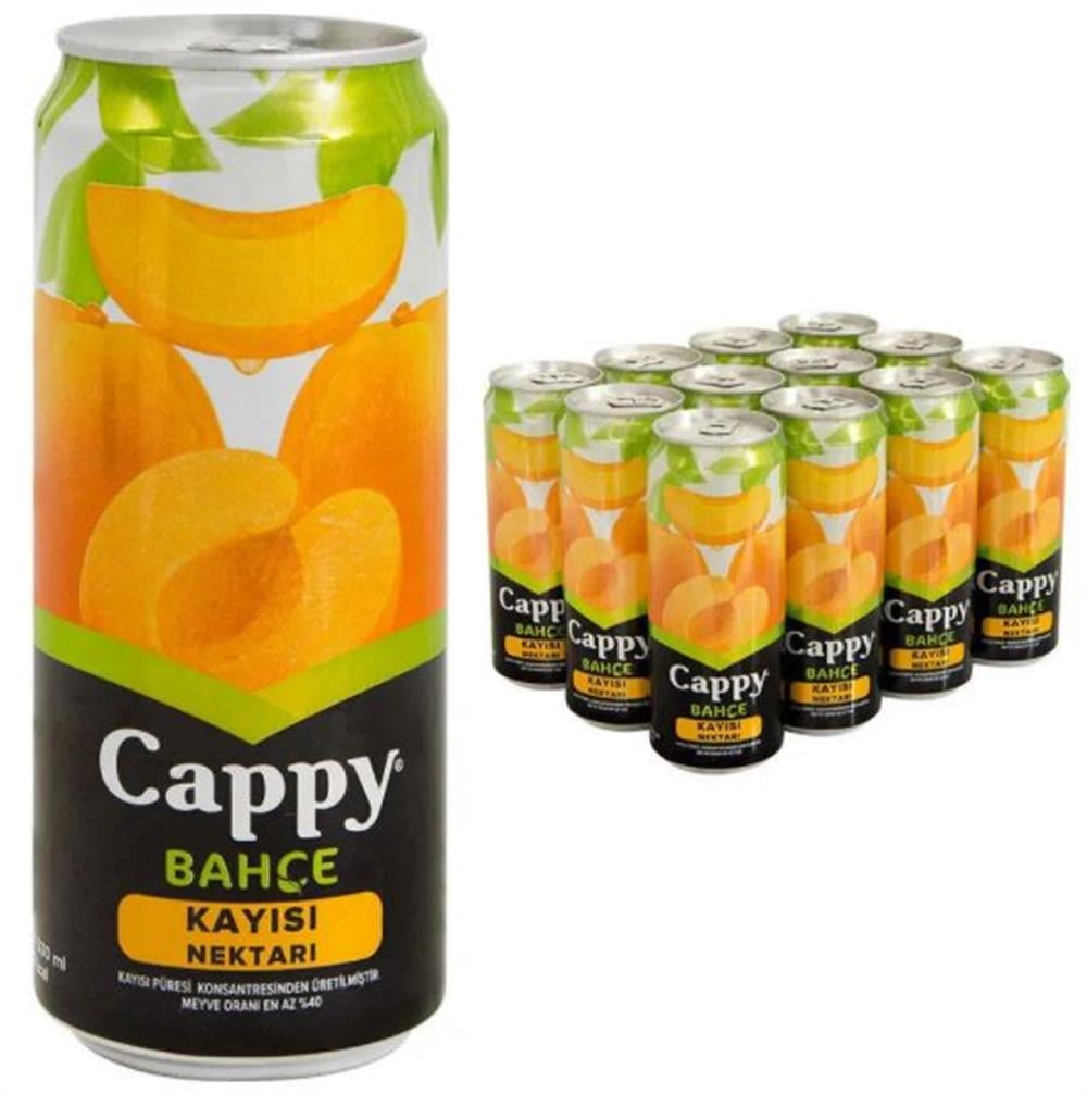 Cappy Meyve Suyu Kayısı Teneke Kutu 330 ml 12'li Paket