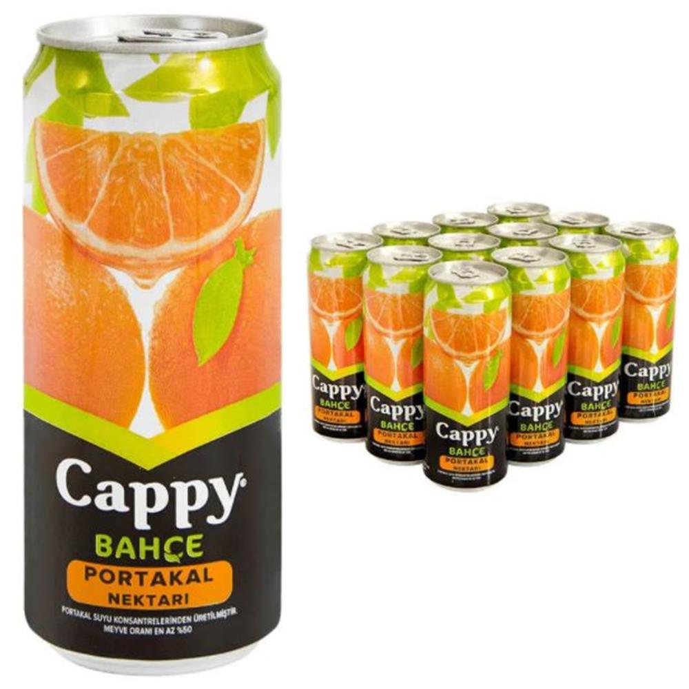 Cappy Meyve Suyu Portakal Teneke Kutu 330 ml 12'li Paket