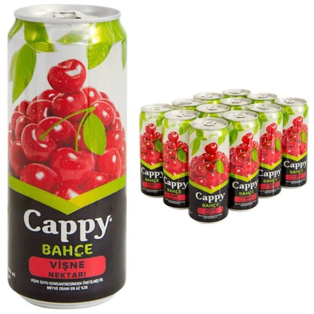 Cappy Meyve Suyu Vişne Teneke Kutu 330 ml 12'li Paket
