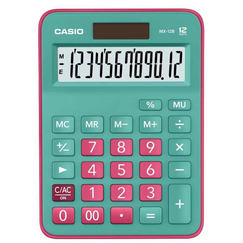 CASIO HESAP MAKİNASI MX-12 B RENKLİ