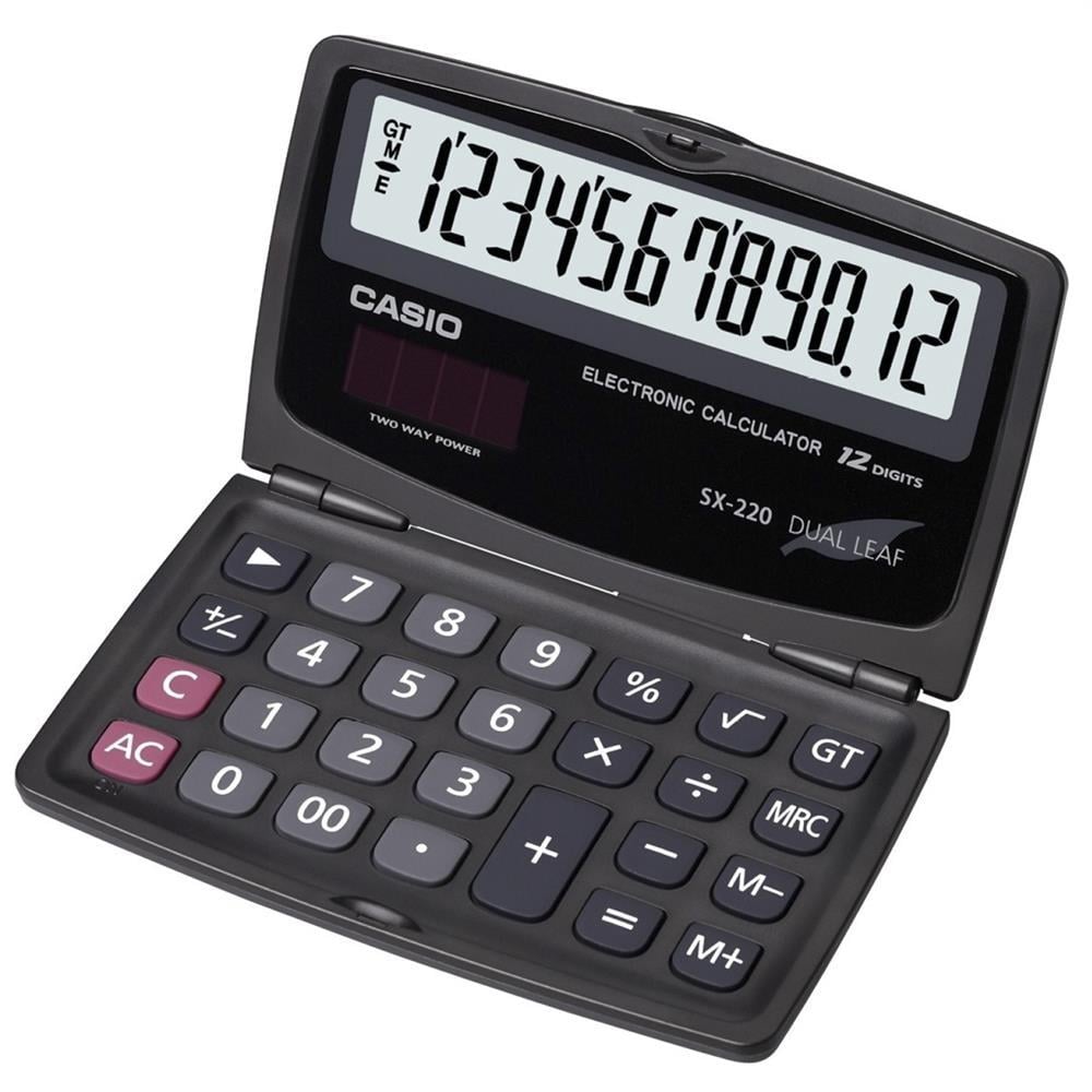 Casio SX-220 Cep Tipi Hesap Makinesi 12 Haneli