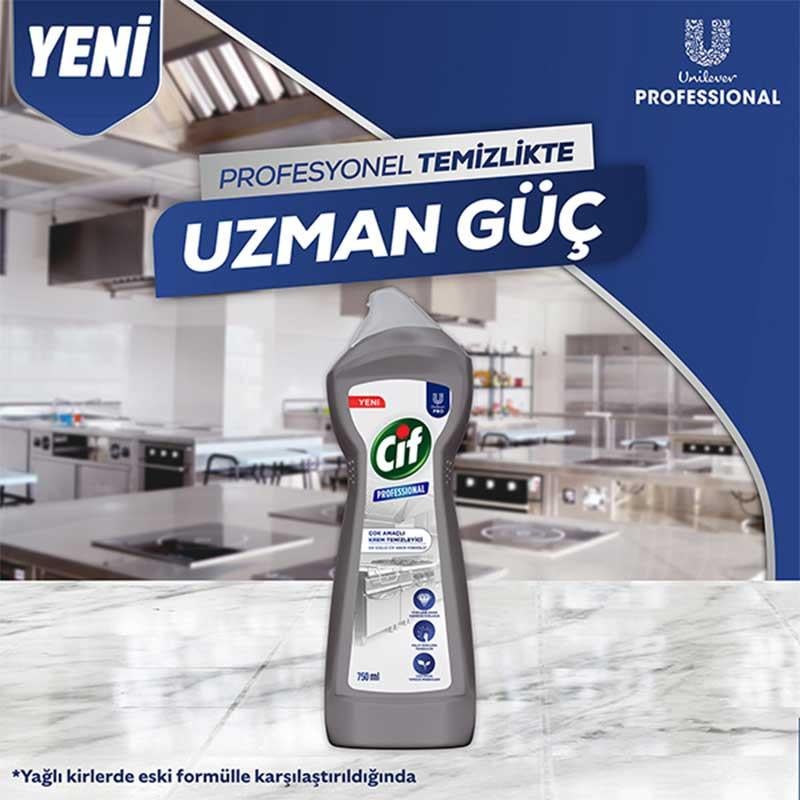 Cif Profesyonel Çok Amaçlı Krem Temizleyici 750 ml