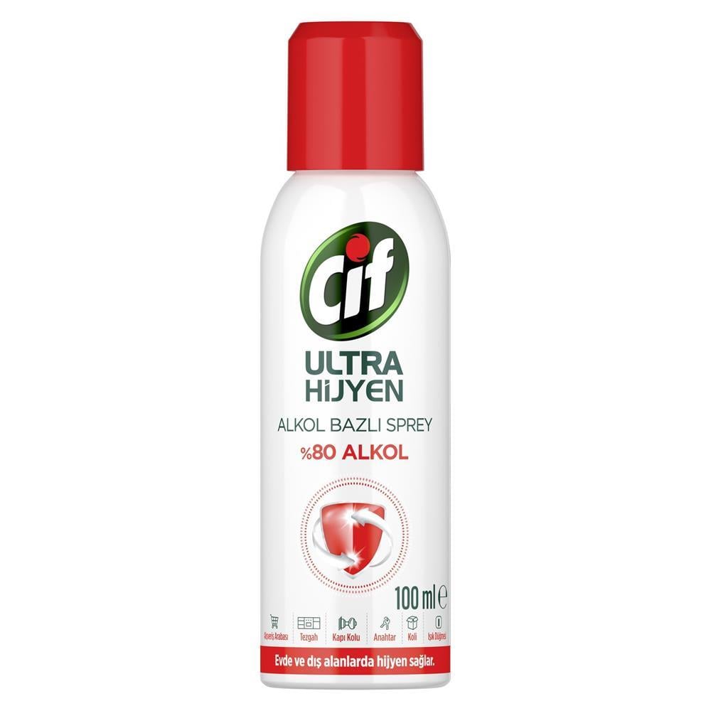 Cif Ultra Hijyen Alkol Bazlı Yüzey Temizleyici Sprey 100 ml