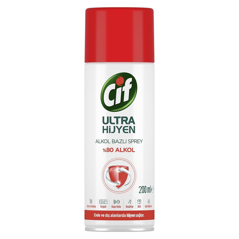Cif Ultra Hijyen Alkol Bazlı Yüzey Temizleyici Sprey 200 ml