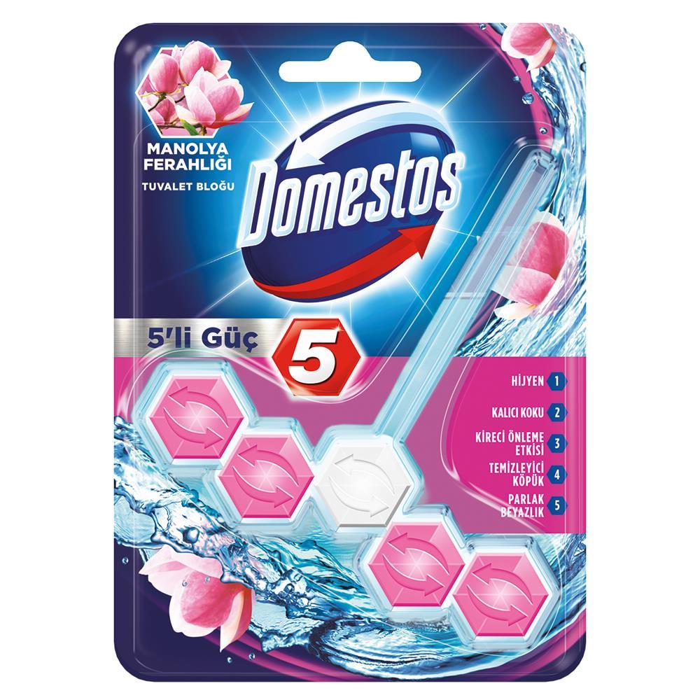 Domestos 5 in 1 Klozet Bloğu Manolya 55 g
