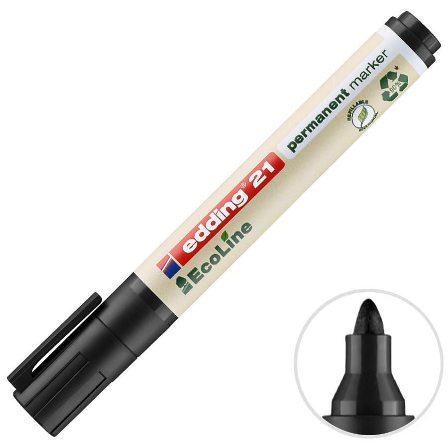 Edding 21 Ecoline Permanent Markör Siyah